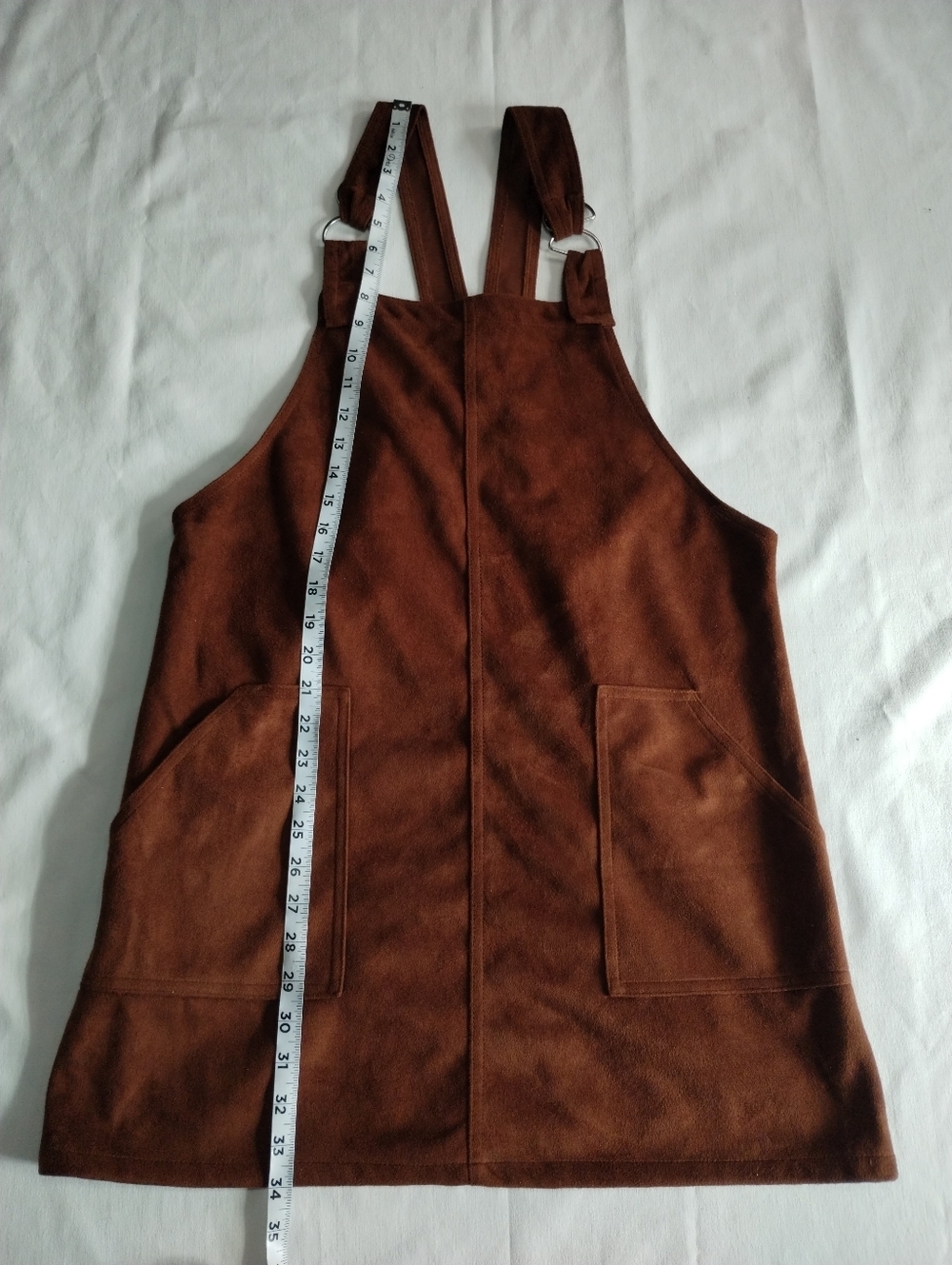 Primark Brown Faux Suede Jumper Dress Size (10) - Picture 3 of 8